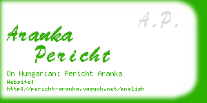 aranka pericht business card
